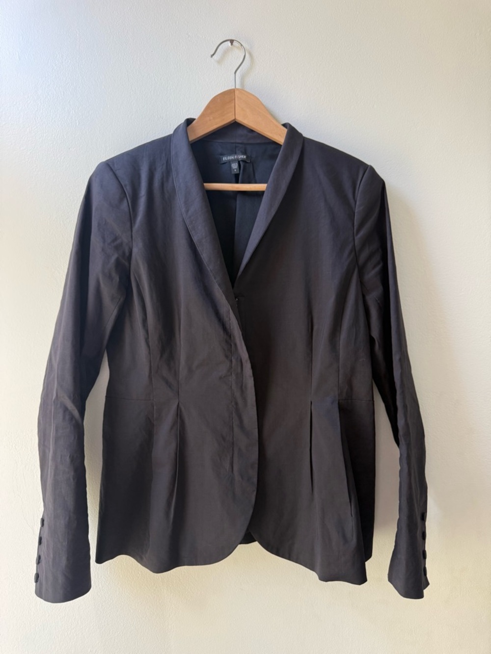 Eileen Fisher Ramie Silk zip up jacket